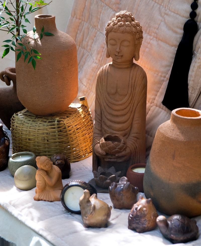 theannamhouse, buddha, terracota,vase, candle