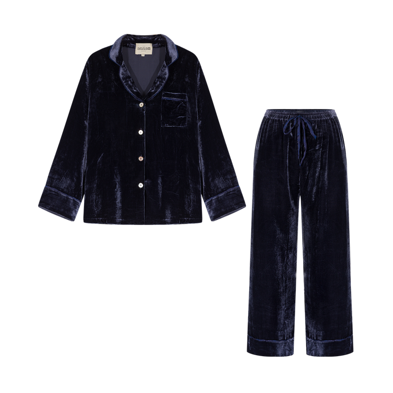 TheAnnamhouse, Homewear, Pyjamas, Luxury, Robe, Nightwear, Velvet, Silk 