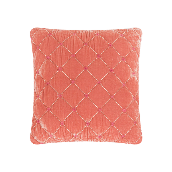 Coral best sale velvet pillows