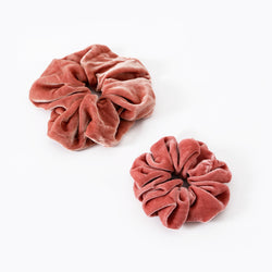 Velvet Scrunchies set | Old Rose