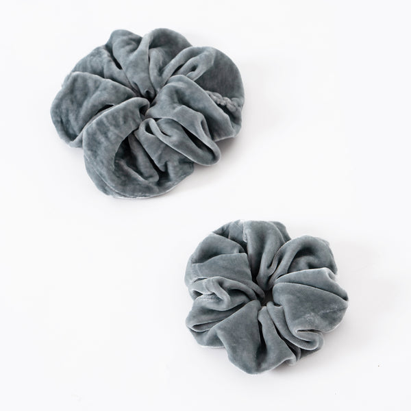 Velvet Scrunchies set | Duck Egg