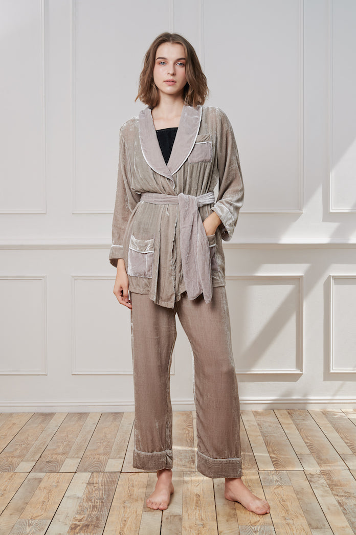 theannamhouse, homewear, pyjama, pajama, luxury, robe, nightwear, velvet, silk 