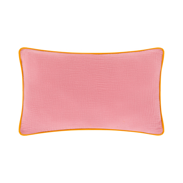 Garden Piped Oblong Cushion l Pink