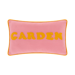 Garden Piped Oblong Cushion l Pink