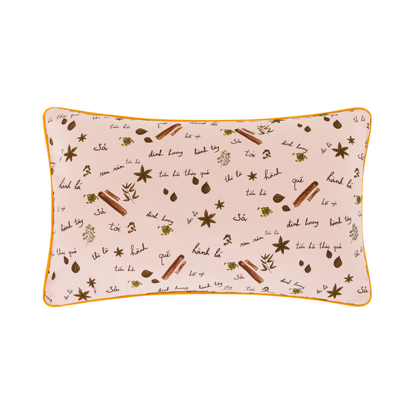 Summer Piped Oblong Cushion | Garden Print