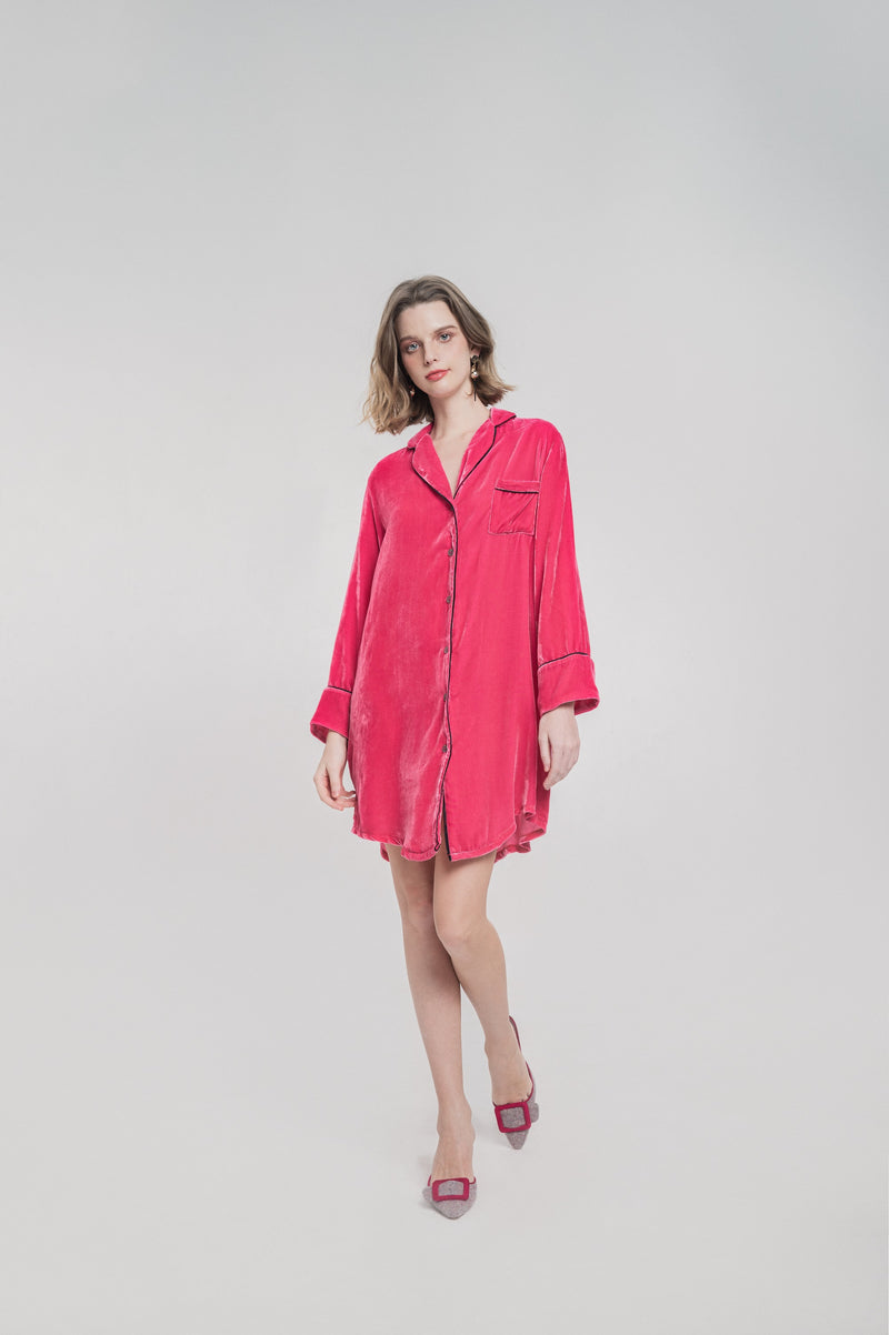 TheAnnamHouse, Homewear, Pyjamas, Luxury, Robe, Nightwear, Velvet, Silk, Embroidery